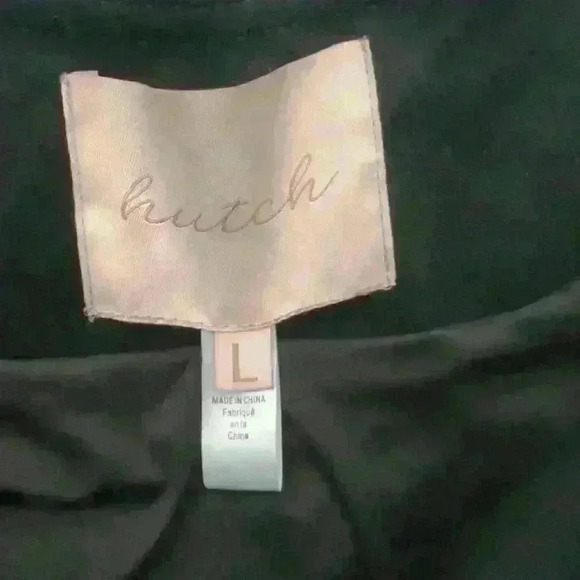 Anthropologie Hutch Black faux Suede Draped Front Jacket size Large - Picture 5 of 11